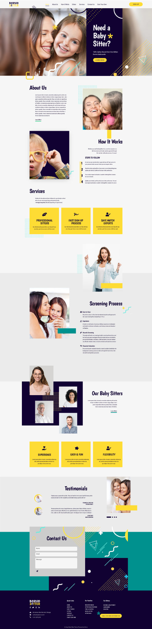 The JPcreative_Landing Page Design_Baby sitting