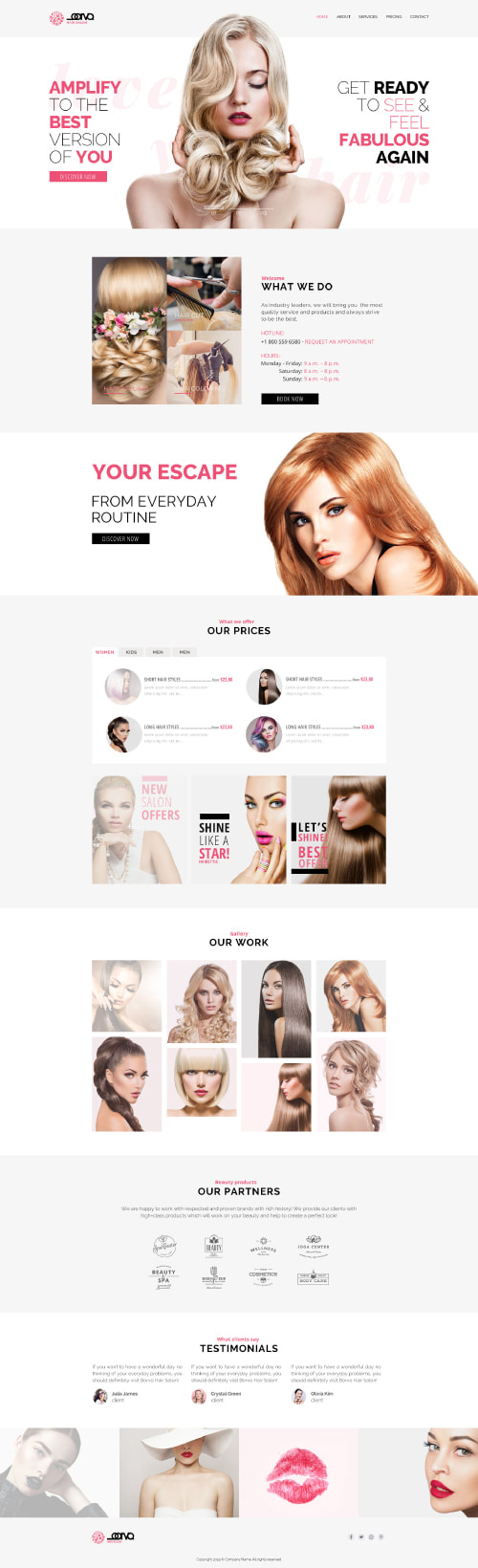 The JPcreative_ Landing Page Design_Hair Salon