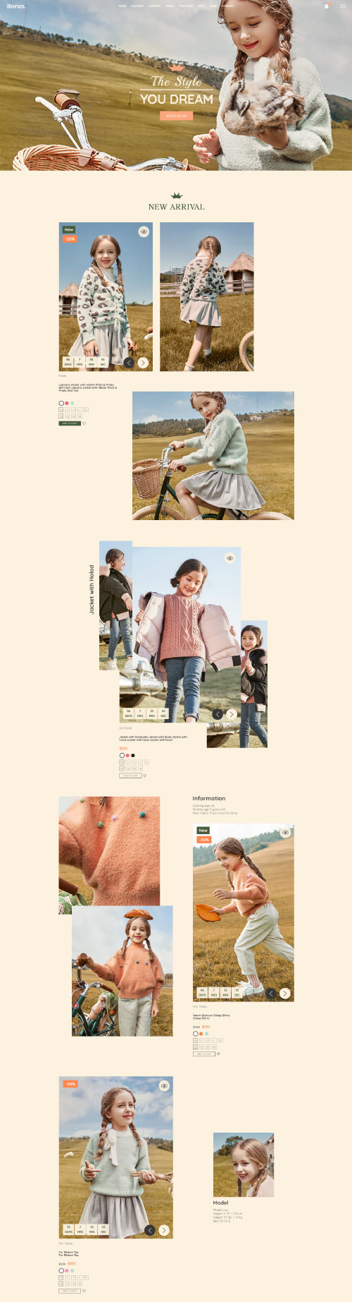 The JPcreative_Landing Page Design_Kid Clothing