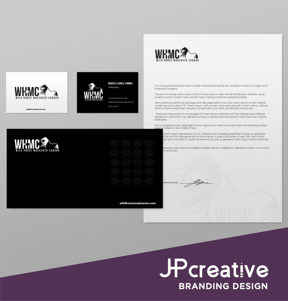 Horse Makeover Business - Logo Branding Design - Visual Identity By The JPcreative